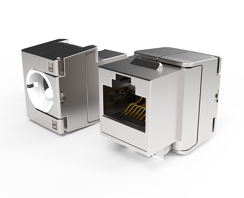 英曼超短款-屏蔽免打網(wǎng)絡(luò)模塊-超六類/七類迷你模塊Keystone Jack