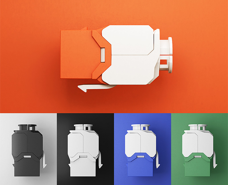 英曼-超六類免打網絡模塊（防塵款），水晶頭插座口，RJ45連接器Keystone Jack