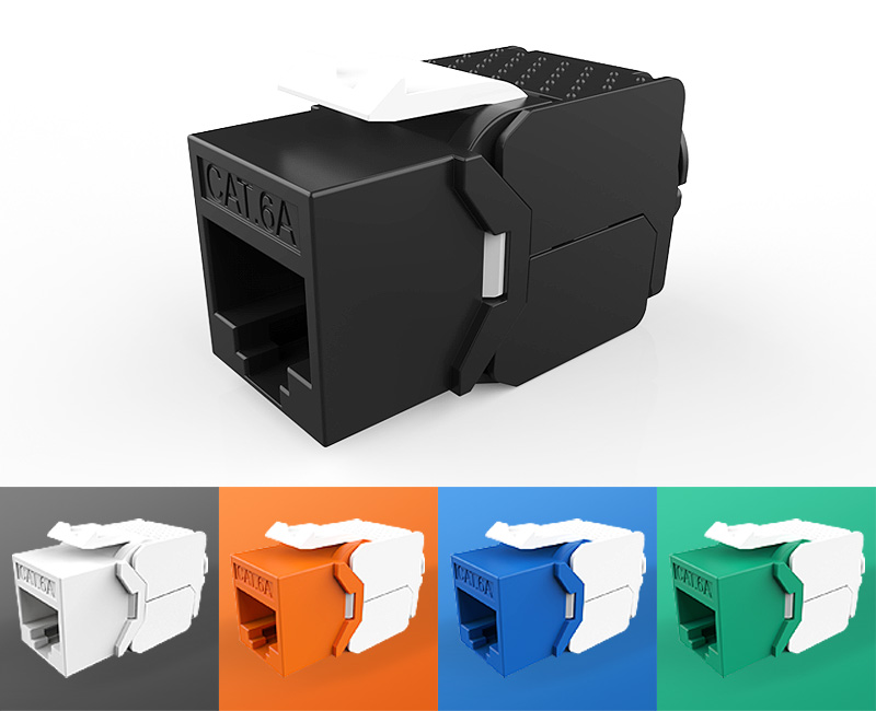 英曼-超六類(lèi)免打網(wǎng)絡(luò)模塊，RJ45連接器Network keystone jack