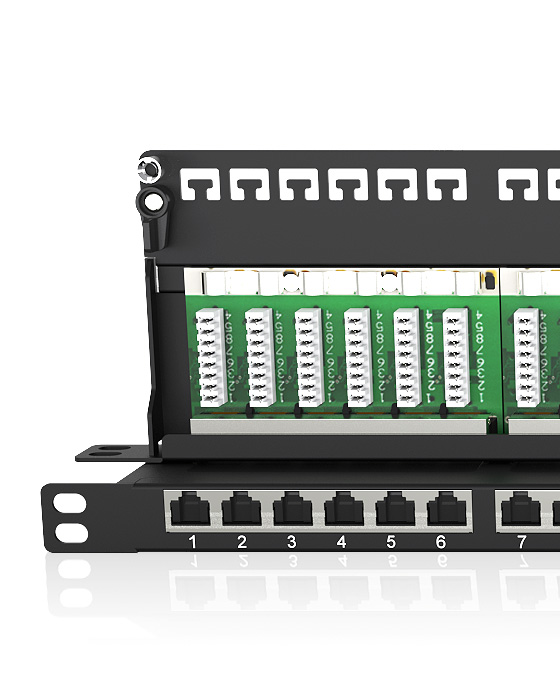 0.5U24口-屏蔽防塵網(wǎng)絡配線架