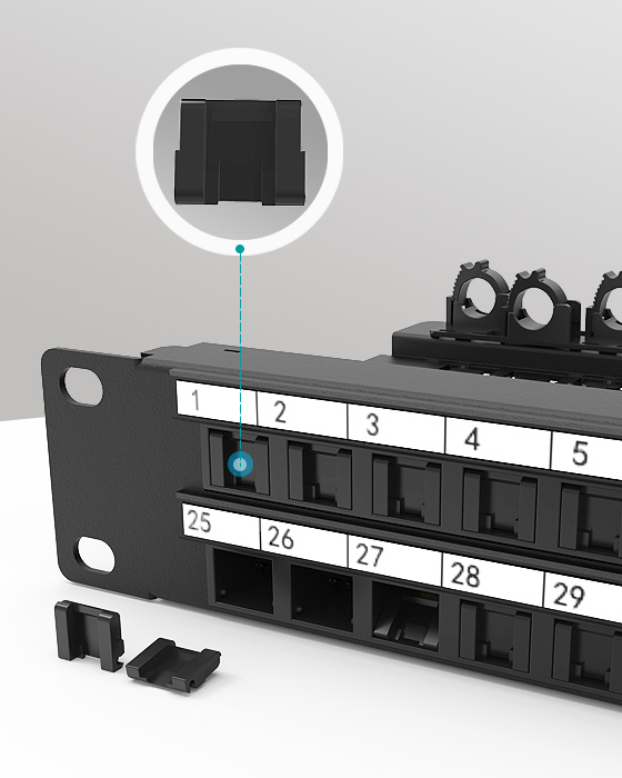 1U48口-防塵網(wǎng)絡(luò)配線架