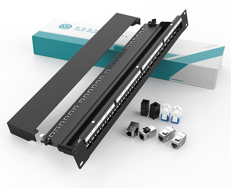 英曼1U24口-屏蔽網(wǎng)絡(luò)空配架，網(wǎng)絡(luò)機房工程專用屏蔽款  Blank patch panel