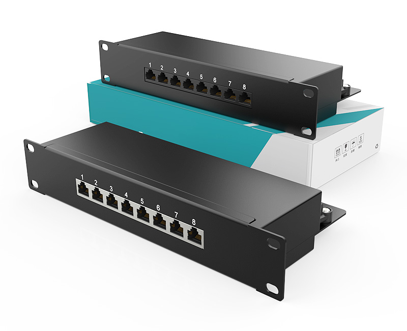 Enmane-1U 8 ports Dustproof Network Patch Panel
