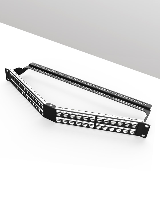 1U48口-屏蔽折彎空配架