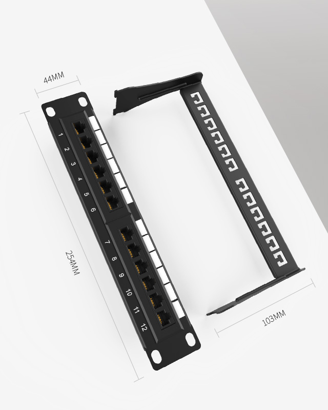 1U12口-防塵網絡配線架
