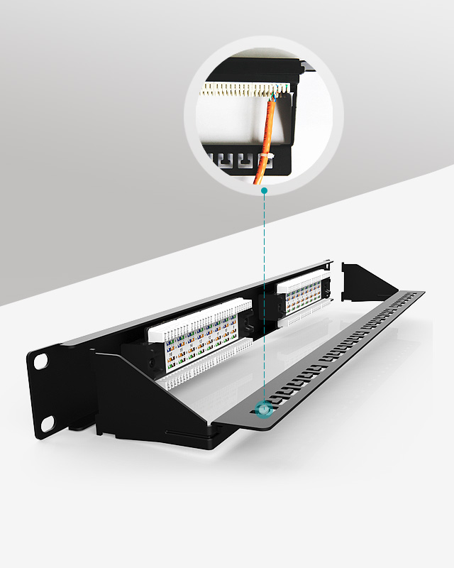1U16口-防塵網絡配線架