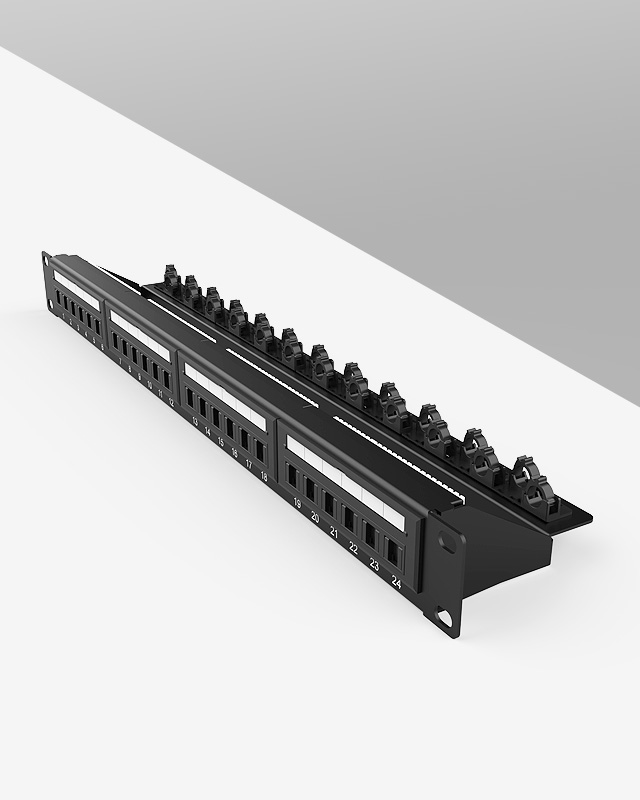 1U24口-防塵網(wǎng)絡配線架