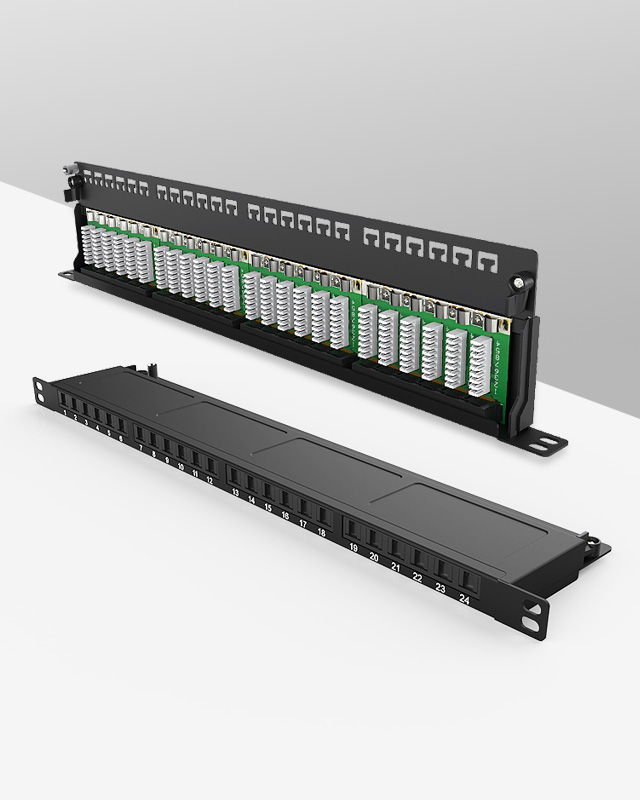 0.5U24口-屏蔽防塵網(wǎng)絡(luò)配線架