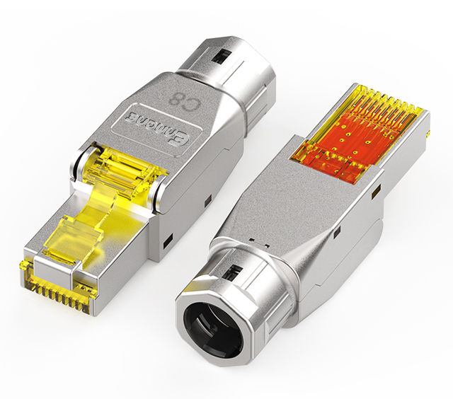 八類鋅合金免打水晶頭